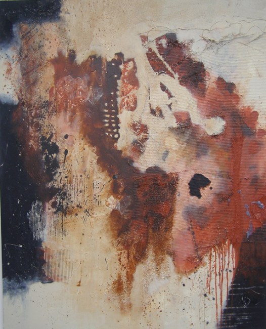 Untitled-2 acrylic and mixed media on canvas, 5ft x 4ft, 2016,